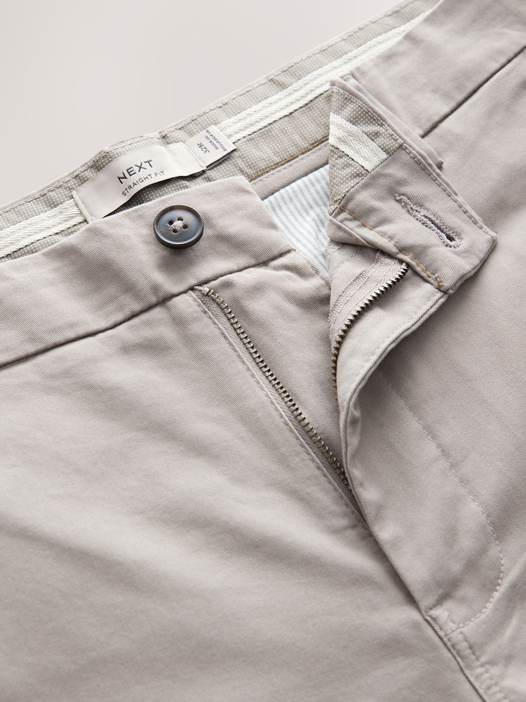 Black/Mushroom Brown Straight Fit Stretch Chino Shorts 2 Pack - Image 9 of 10