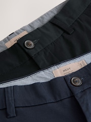 Black/Navy Straight Fit Stretch Chino Shorts 2 Pack - Image 10 of 13