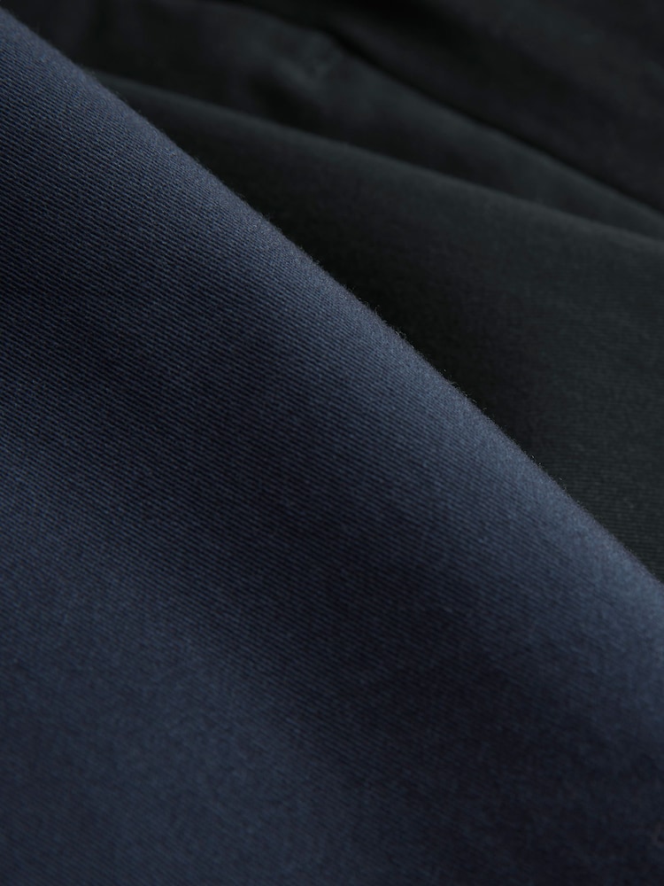 Black/Navy Straight Fit Stretch Chino Shorts 2 Pack - Image 13 of 13