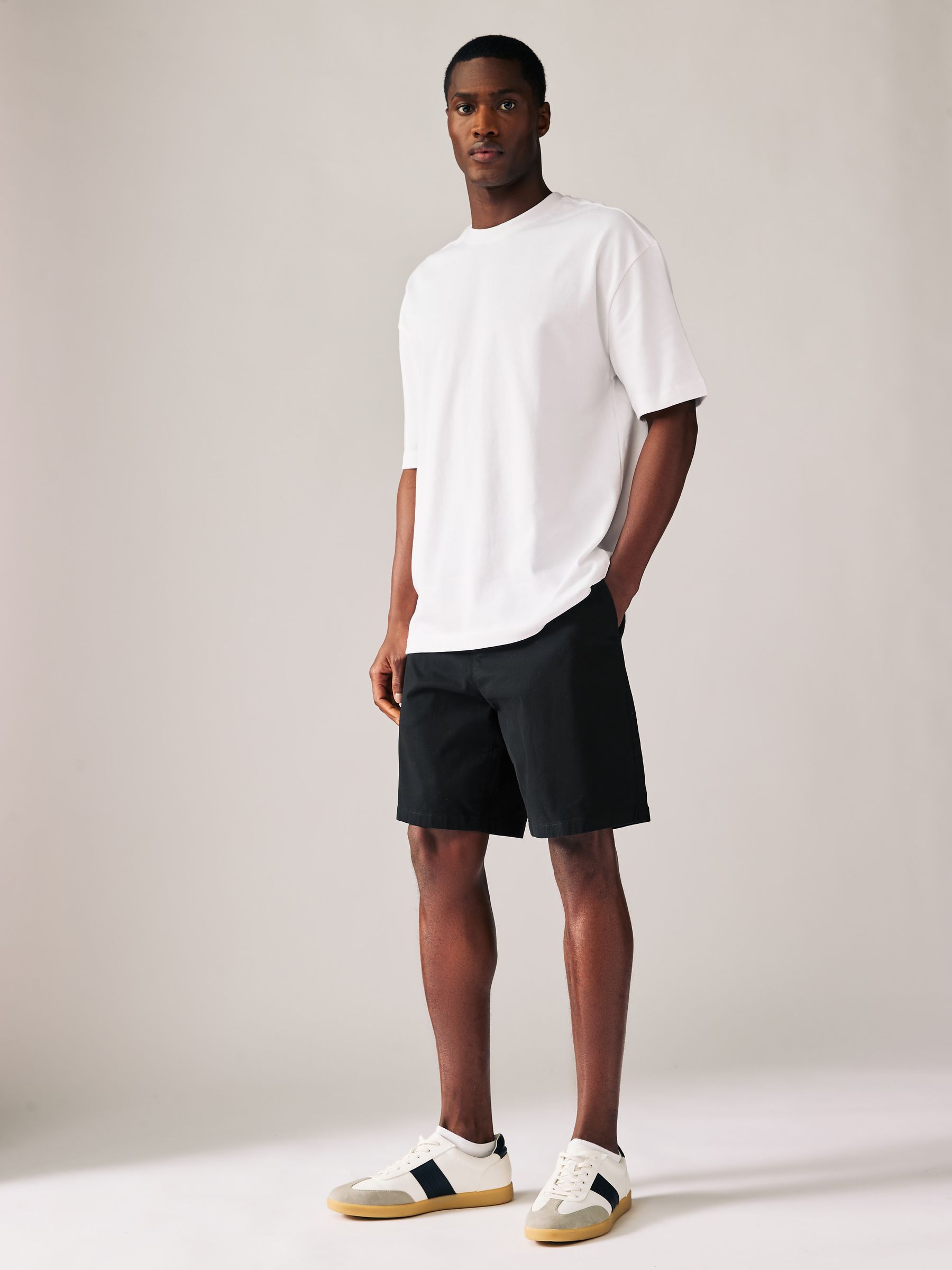 Buy Black/Navy Straight Fit Stretch Chino Shorts 2 Pack from Next USA