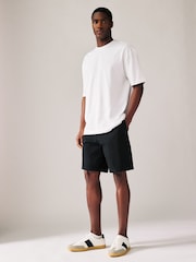 Black/Navy Straight Fit Stretch Chino Shorts 2 Pack - Image 3 of 13