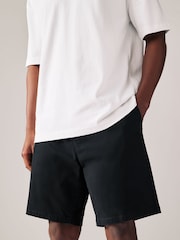 Black/Navy Straight Fit Stretch Chino Shorts 2 Pack - Image 4 of 13
