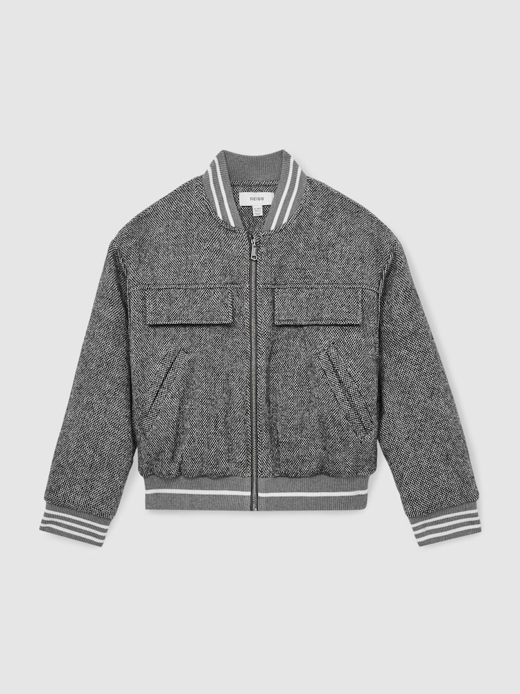 Reiss Tahlia Wool-Blend Padded Bomber Jacket - Imagen 2 de 4 Reiss Tahlia Wool-Blend Padded Bomber Jacket - Imagen 2 de 4