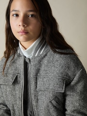 Reiss Tahlia Wool-Blend Padded Bomber Jacket - Imagen 3 de 4