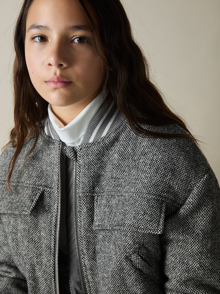 Reiss Tahlia Wool-Blend Padded Bomber Jacket - Imagen 1 de 4 Reiss Tahlia Wool-Blend Padded Bomber Jacket - Imagen 1 de 4