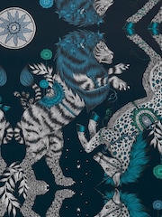 Clarke and Clarke Caspian Navy Emma J Shipley Wilderie Caspian 10M Wallpaper - Image 1 of 1