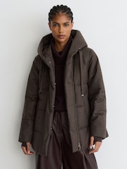 Reiss Tory Wool Hooded Puffer Coat - 9의 이미지 1
