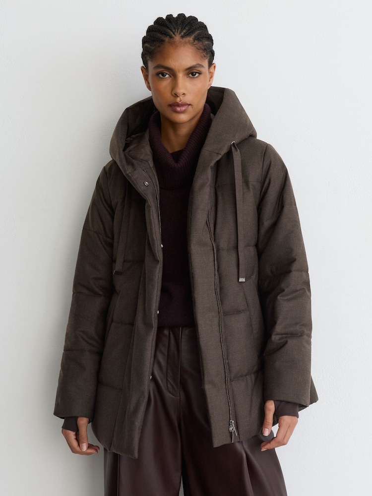 Reiss Tory Wool Hooded Puffer Coat - 9의 이미지 1