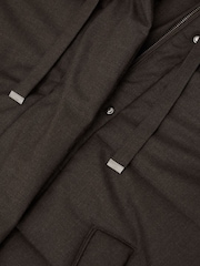 Reiss Brown Tory Wool Hooded Puffer Coat - Image 10 of 10