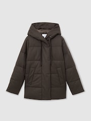 Reiss Tory Wool Hooded Puffer Coat - 9의 이미지 2