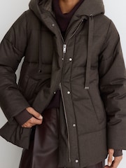 Reiss Tory Wool Hooded Puffer Coat - 9의 이미지 4