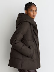Reiss Tory Wool Hooded Puffer Coat - 9의 이미지 5