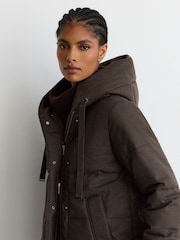 Reiss Tory Wool Hooded Puffer Coat - 9의 이미지 7