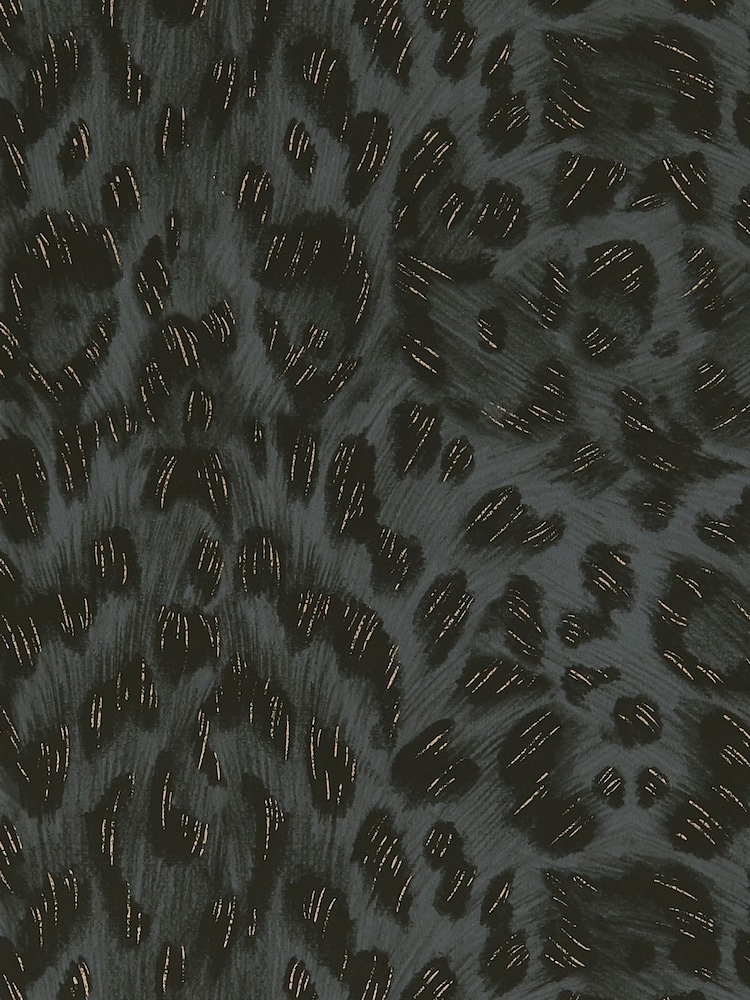 Clarke and Clarke Felis CharcoalRose Gold Emma J Shipley Wilderie 10M Wallpaper - Image 1 of 1