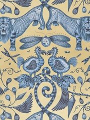 Clarke and Clarke Extinct Blue Emma J Shipley Extinct 10M Wallpaper - Image 1 of 1