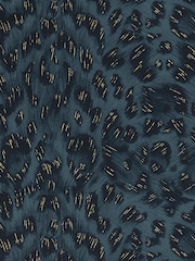 Clarke and Clarke Felis Navy Emma J Shipley Wilderie 10M Wallpaper - Image 1 of 1