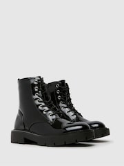Schuh Birdy Hardwear Lace-Up Black Boots - Image 2 of 4