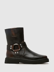 Schuh Cowan Leather Hardwear Brown Boots - Image 1 of 4
