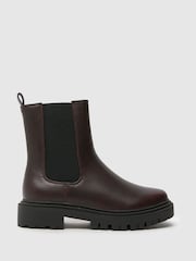 Schuh Burgundy Arlo Chunky Chelsea Boots - Image 1 of 4