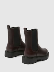 Schuh Burgundy Arlo Chunky Chelsea Boots - Image 3 of 4