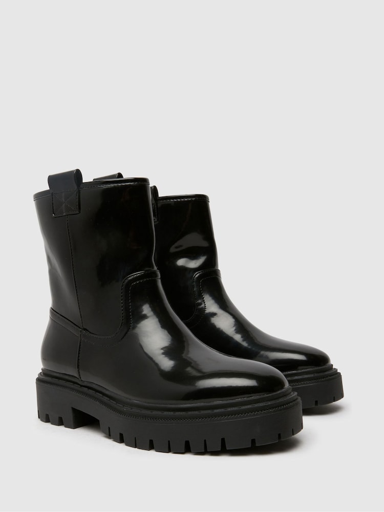 Schuh Alana Pull On Knee Black Boots - Image 2 of 4