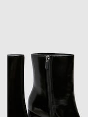 Schuh Becca Square Toe Heeled Black Boots - Image 3 of 4