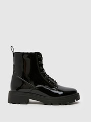 Schuh Andria Lace-Up Black Boots - Image 1 of 4