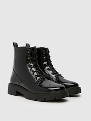Schuh Andria Lace-Up Black Boots - Image 2 of 4