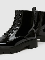 Schuh Andria Lace-Up Black Boots - Image 3 of 4