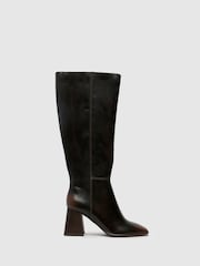 Schuh Dova Block Heel Knee High Boots - Image 1 of 5