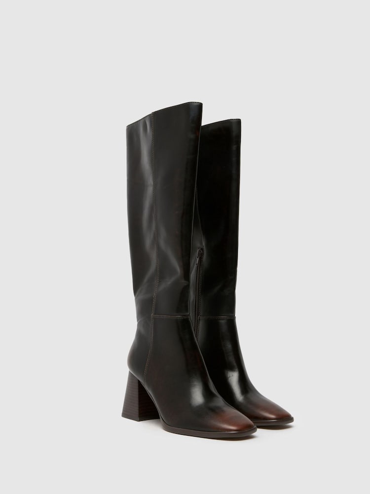 Schuh Dova Block Heel Knee High Boots - Image 2 of 5