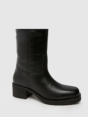 Schuh Damari Leather Pull On Black Boots - Image 2 of 4