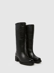 Schuh Damari Leather Pull On Black Boots - Image 3 of 4