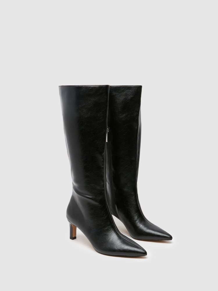 Schuh Dottie Knee High Black Boots - Image 4 of 4