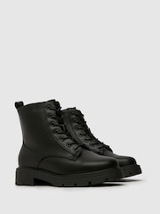 Schuh Wide Fit Andria Lace-Up Black Boots - Image 2 of 4