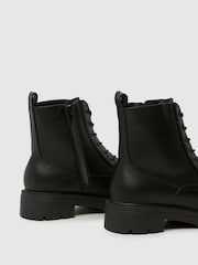 Schuh Wide Fit Andria Lace-Up Black Boots - Image 4 of 4