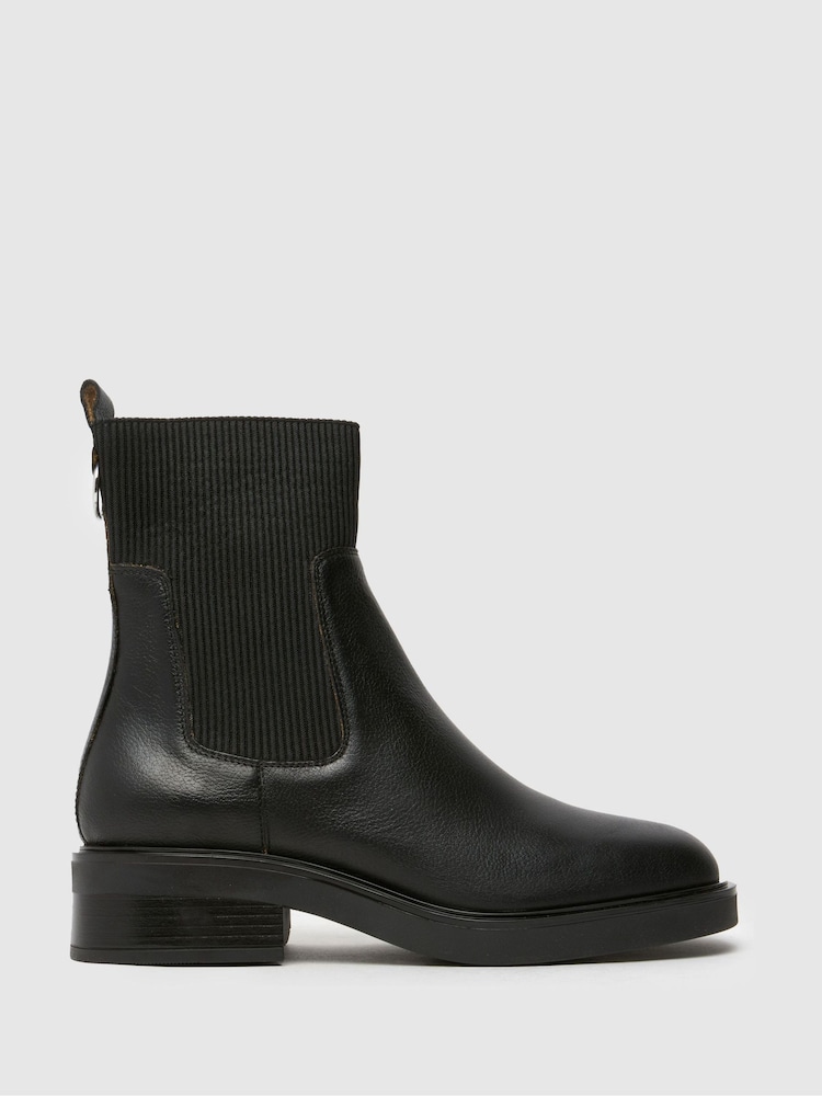 Schuh Constance Leather Chelsea Black Boots - Image 1 of 4