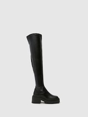 Schuh Black Dinnie Over The Knee Boots - Image 1 of 4