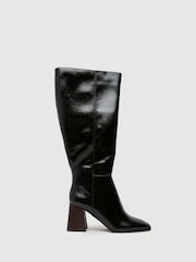Schuh Dova Block Heel Knee High Boots - Image 1 of 4