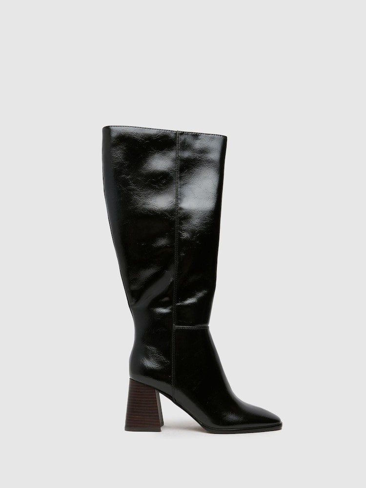 Schuh Dova Block Heel Knee High Boots - Image 1 of 4