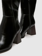 Schuh Dova Block Heel Knee High Boots - Image 3 of 4
