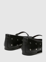 Schuh Lada Studded Black Ballerinas - Image 4 of 4