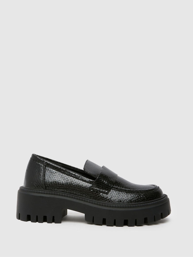 Schuh Laney Chunky Black Loafers - Image 1 of 4