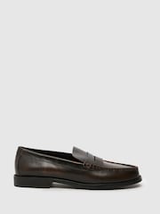 Schuh Lillian Leather Penny Loafers - Image 1 of 4