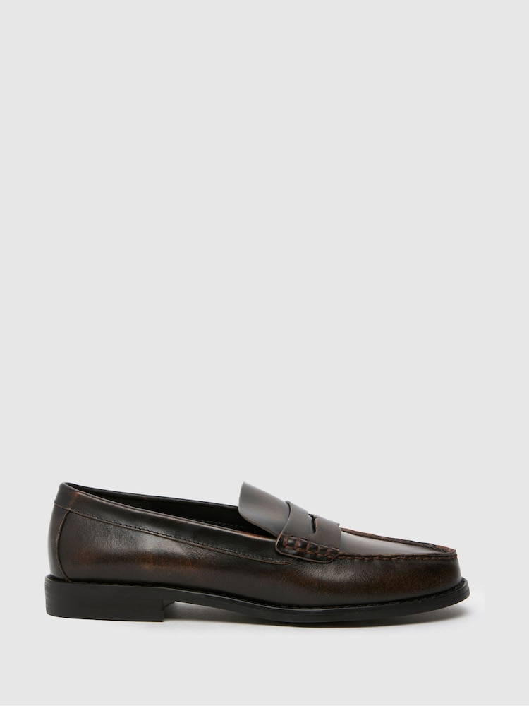 Schuh Lillian Leather Penny Loafers - Image 1 of 4
