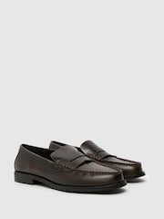 Schuh Lillian Leather Penny Loafers - Image 2 of 4