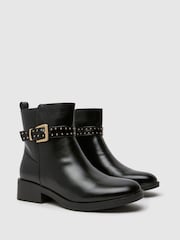 Schuh Billie Hardwear Ankle Black Boots - Image 2 of 4