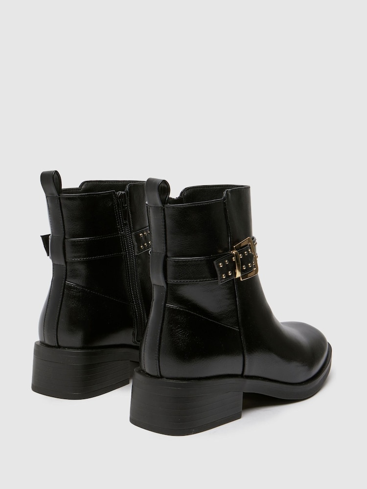 Schuh Billie Hardwear Ankle Black Boots - Image 4 of 4