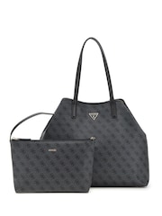Preto/Cinza - Guess Victoria grande 2 em 1 bolsa Tote - Imagem 1 de 3