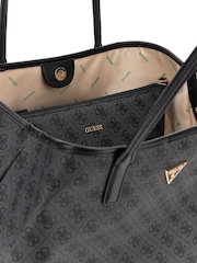 Preto/Cinza - Guess Victoria grande 2 em 1 bolsa Tote - Imagem 3 de 3